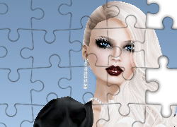 Dziewczyna, Blondynka, Biżuteria, Grafika 2D