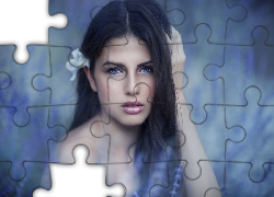 Kobieta, Ręka, Kwiaty