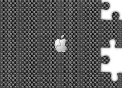 Apple, Logo, Szara, Siatka