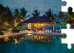 Hotel, Khama, Bali, Indonezja, Palmy