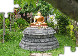 Posąg, Budda, Ogród, Bali