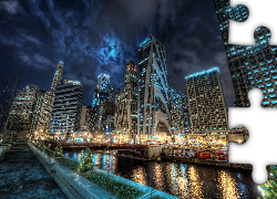 Chicago, Nocą, Światła