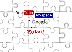 YouTube, Myspace, Google, Yahoo!, Logo
