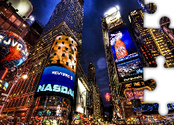 Times Square, Neony, Wieżowce, Nowy Jork