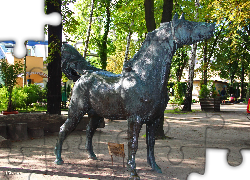 Rzeźba, Koń, Stare Zoo, Poznań