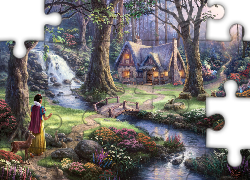 Thomas Kinkade, Disney, Królewna Śnieżka i siedmiu krasnoludków, Snow White and the Seven Dwarfs