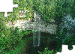 Wodospad, Jeziorko, Las, Tennessee