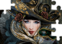 Kobieta, Kapelusz, Fantasy