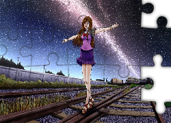 Dziewczyna, Równowaga, Tory, Kolejowe