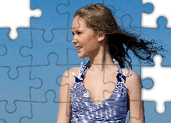 Blondynka, Na Tle, Nieba