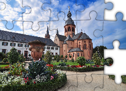 Kościół, Klasztor, Ogród, Hesja Seligenstadt, Niemcy