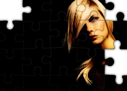 Kobieta, Blondynka, Spojrzenie