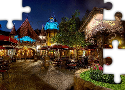 Miasto, Restauracja, Disneyland, Kalifornia