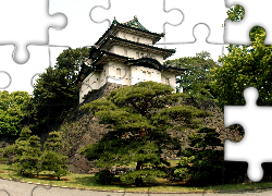 Tokio, Pałac, Cesarski, Fortyfikacje, Drzewa