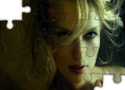 Kobieta, Twarz, Makijaż