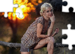 Blondynka, Zachód, Słońca