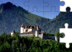 Zamek, Gruyeres, Szwajcaria
