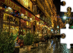 Ulica, Miasto, Noc, Lyon, Francja