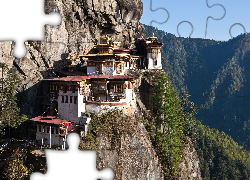 Bhutan, Himalaje, Buddyjska, Świątynia, Paro Taktsang