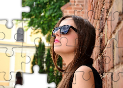 Kobieta, Brunetka, Okulary