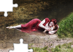 Kobieta, Lalka, Woda