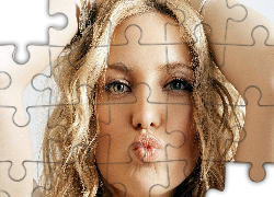 Śliczna, Dziewczyna, Blondynka, Całus