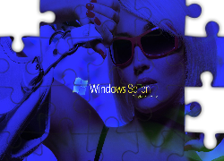 Kobieta, Logo, Windows 7