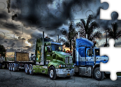 Ciężarówki, Ciemne, Chmury