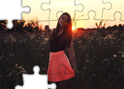 Kobieta, Długie, Włosy