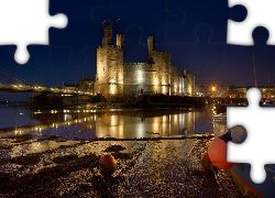 Zamek w Caernarfon, Castell Caernarfon, Walia, Wielka Brytania