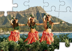 Trzy, Dziewczyny, Wianki, Hawaje