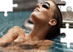 Kobieta, Okulary, Basen