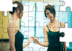 Kobieta, Odbicie, Lustrzane