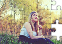 Kobieta, Blondynka, Sukienka