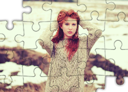 Kobieta, Ruda, Sweter