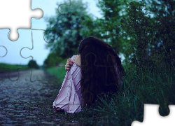 Skulona, Kobieta, Długie, Włosy