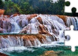 Wodospad, Agua Azul, Chiapas, Meksyk
