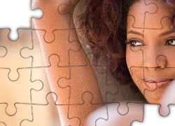 Kobieta, Brunetka, Uśmiech, Makijaż