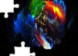 Udyr, LoL, League, Phoenix, Bear, Turtle