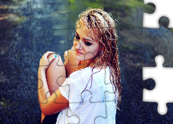 Blondynka, Mokre, Włosy