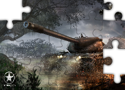 World Of Tanks, Czołg, Ogień, Drzewo