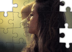 Zamyślona, Włosy, Ręka