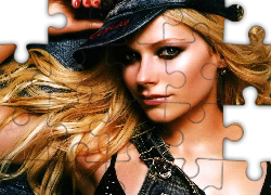 Blondynka, Makijaż, Czapka, Avril Lavigne