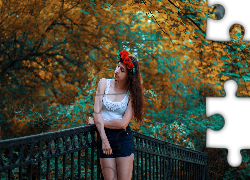 Kobieta, Szatynka, Wianek