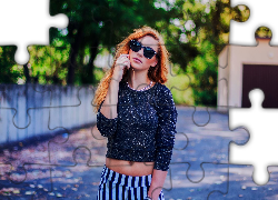 Kobieta, Ruda, Okulary