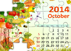 Kalendarz, Pazdziernik 2014, Grafika