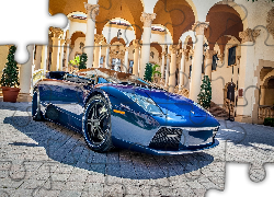 Niebieski, Lamborghini Murcielago, Plac, Przed, Pałacem