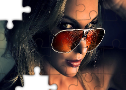 Kobieta, Okulary, Spojrzenie