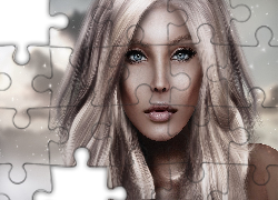 Kobieta, Portret, Grafika 2D