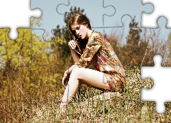 Kobieta, Szatynka, Okulary